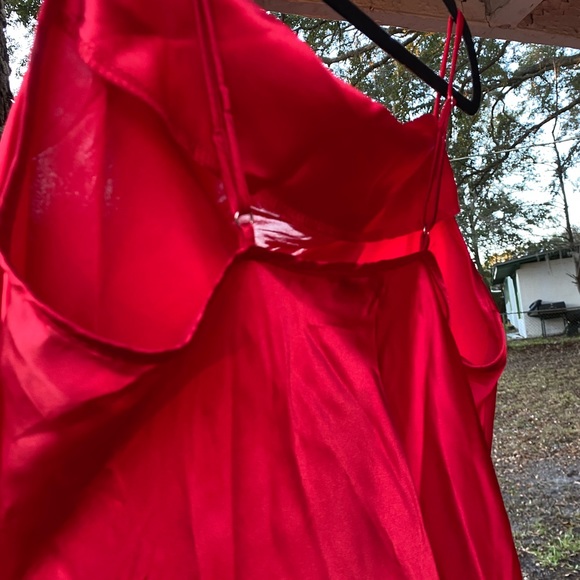 SATIN COWL NECK SLIP MIDI DRESS NWT - Picture 5 of 11